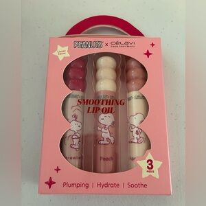 Peanuts x Celavi Lip Colors Set - Strawberry, Apple, Peach